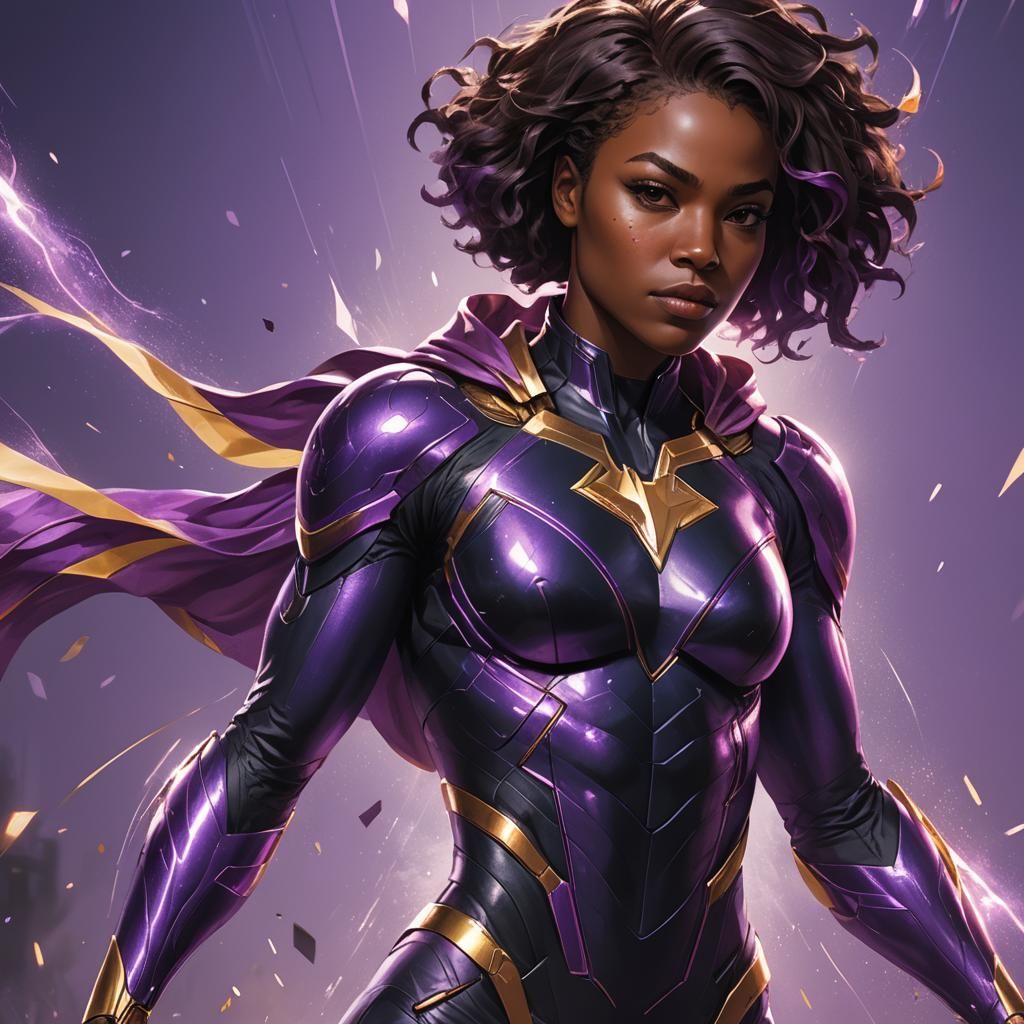 Telekinetic Superhero Portrait in Hyperdetailed Digital Art