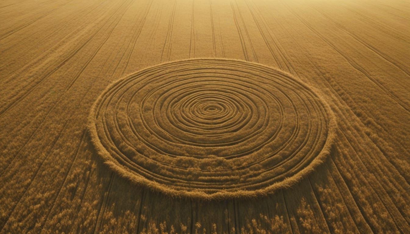 "Wiltshire, UK farmland with Crop Formations" #4