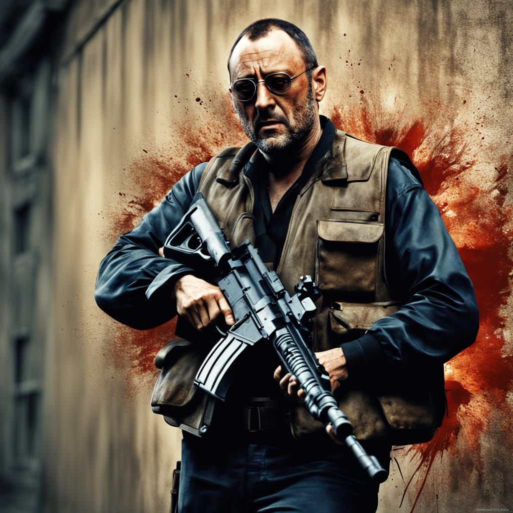 Leon in Tactical Gear, Bullets Raining Down