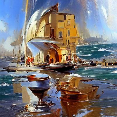 Italy in Oil Painting Style of James Gurney
