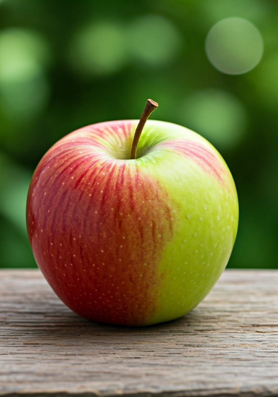 Perfect Red and Green Apple: Professional Photography