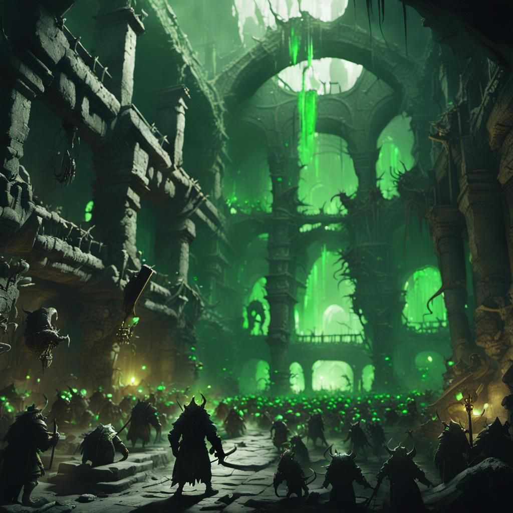 WARHAMMER: Skaven Plague-Rats pass through the tunnels (V1)