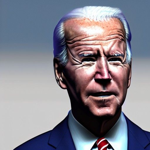 Joe Biden in Dress: Hyperrealistic Cyberpunk Rendering