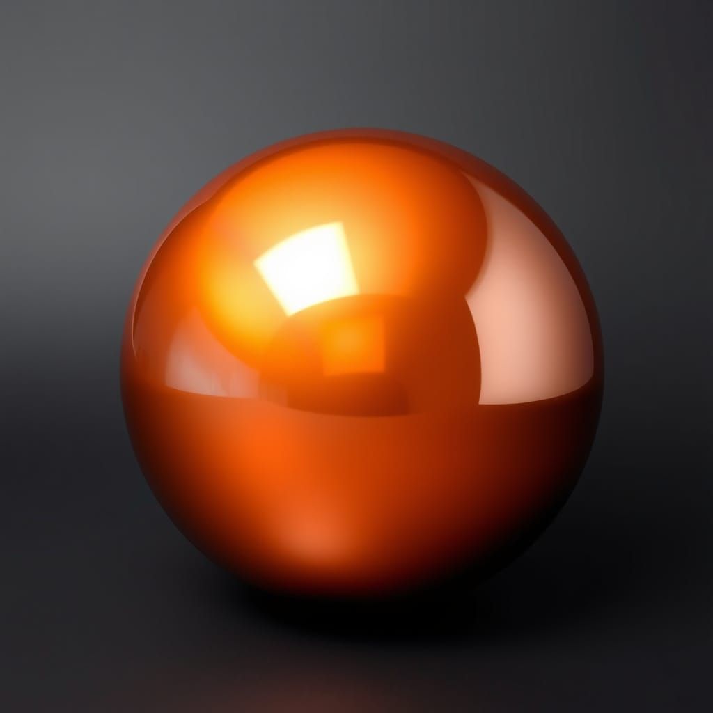 Glowing Liquid Metal Chrome Sphere