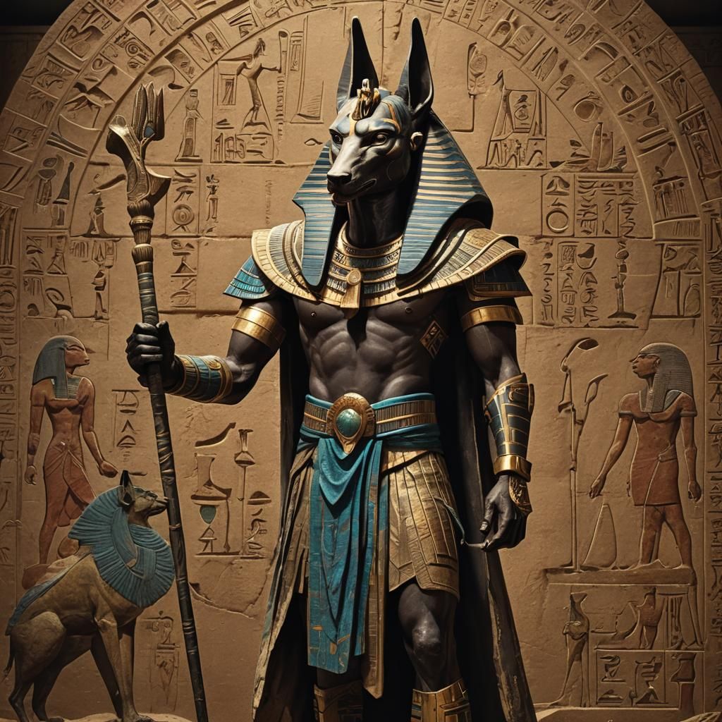 Anubis, Dark God of Ancient Egypt in 3D