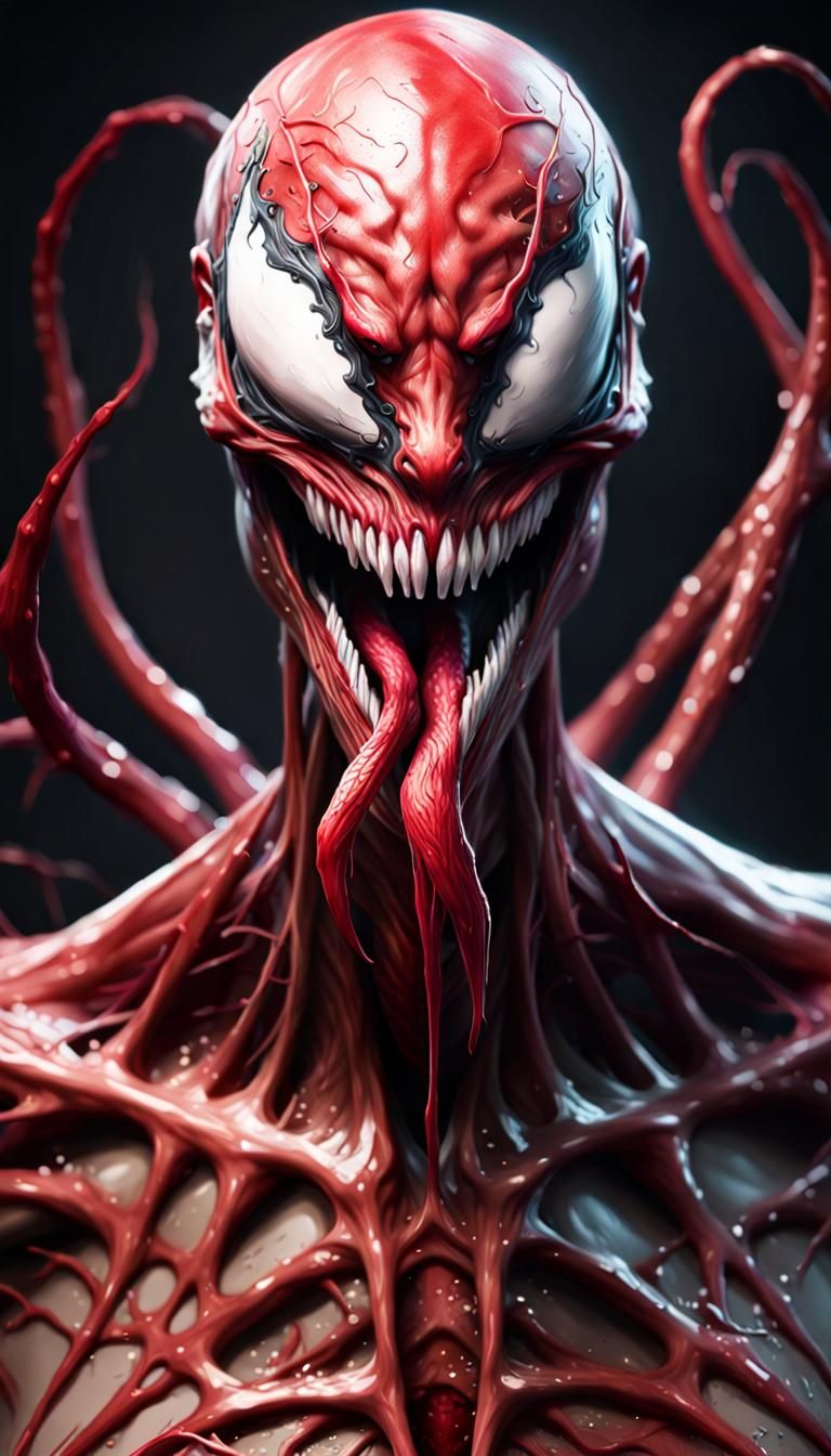 Hyperdetailed Carnage Portrait in Striking Colors