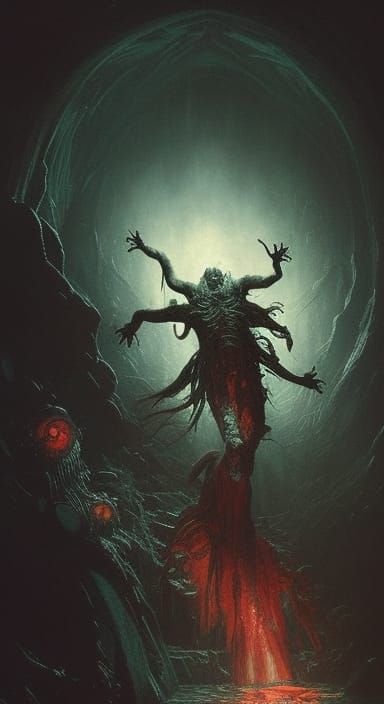 Cosmic Horror Abomination in Hyperrealistic Style