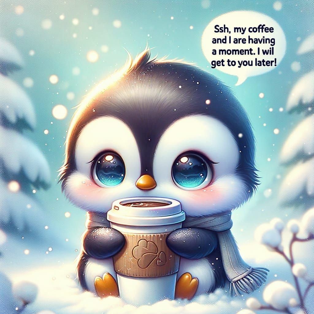 Cartoon Speech Bubble About Coffee