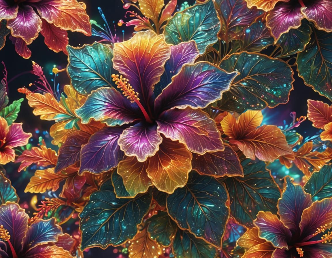 Fancy hibiscus