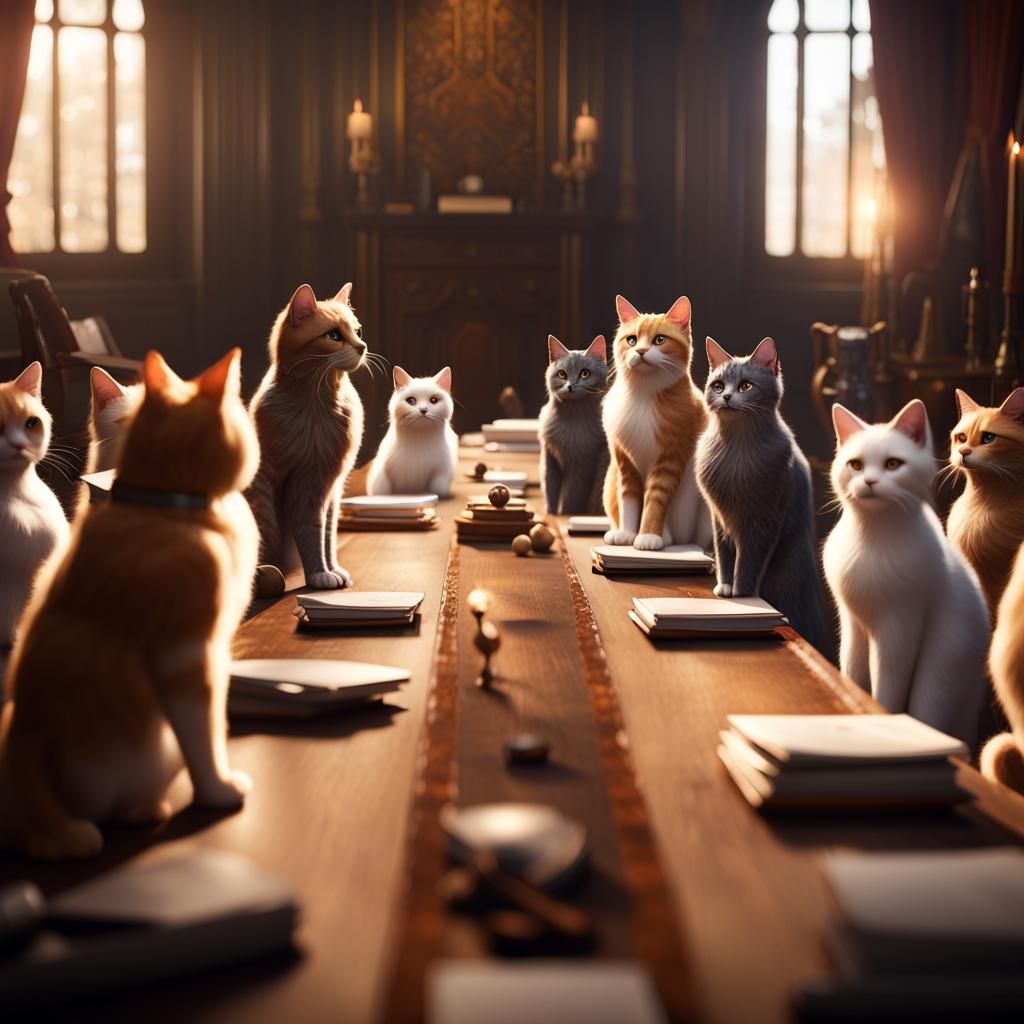 Grand Cat Council Meeting in 3D