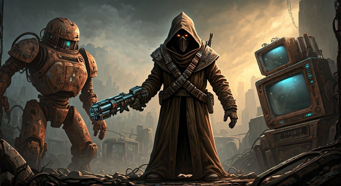 Jawa Scavenger in Post-Apocalyptic Wasteland