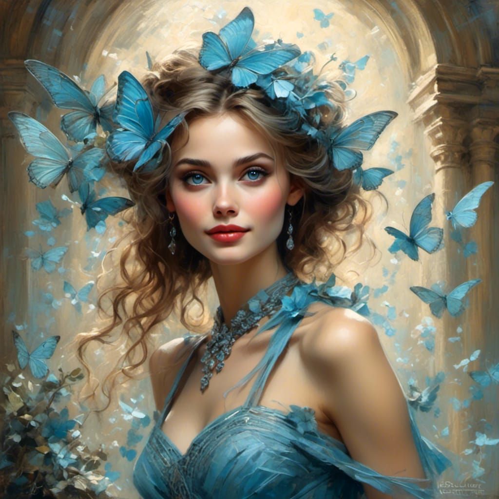 Beautiful Undine in Jean-Baptiste Monge Style