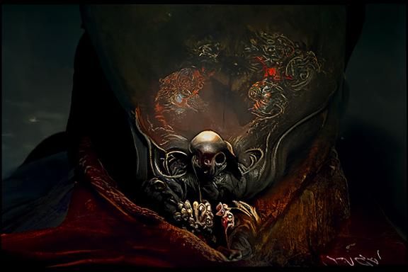 Sinister Vampire Portrait in Hyperrealistic Style