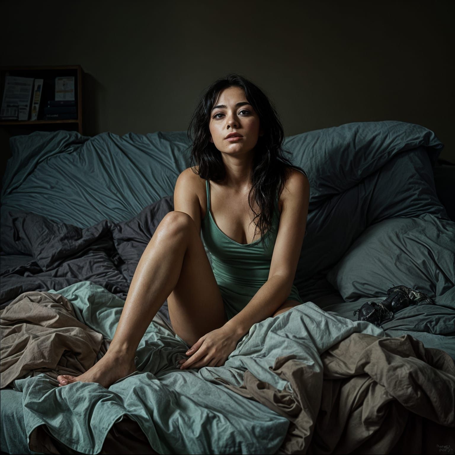 Melancholic Morning Scene in a Moody Blues Aesthetic