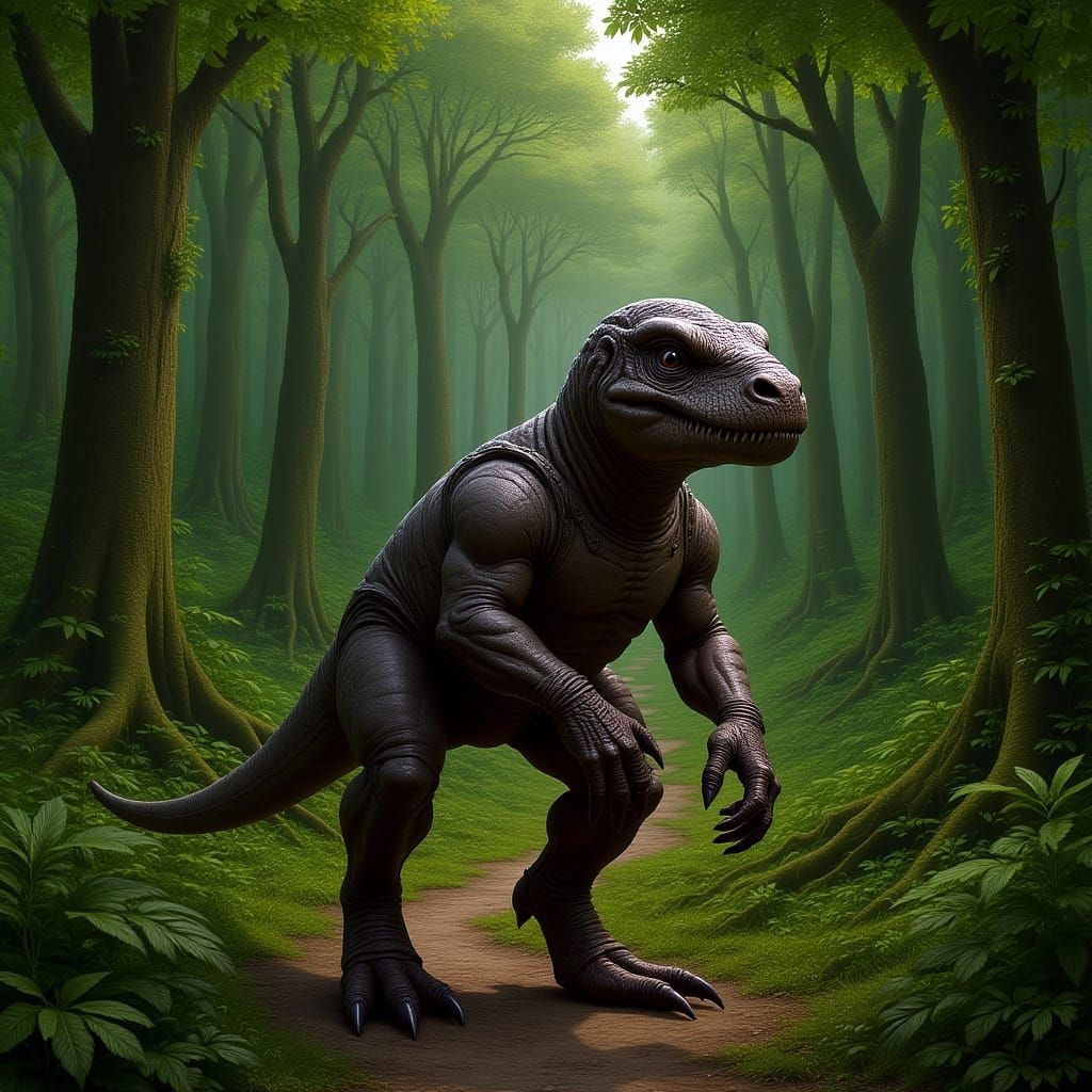 Majestic Isisaurus in Prehistoric Forest