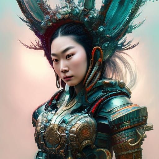 Fierce Sci-Fi Princess Portrait in 4K Resolution