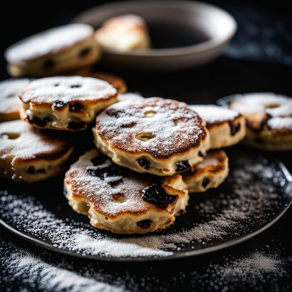 Welsh Cakes Food Photography with Backlighting