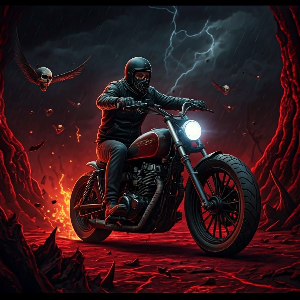 Dark Fantasy Biker Fights to Survive in Hellish Apocalypse