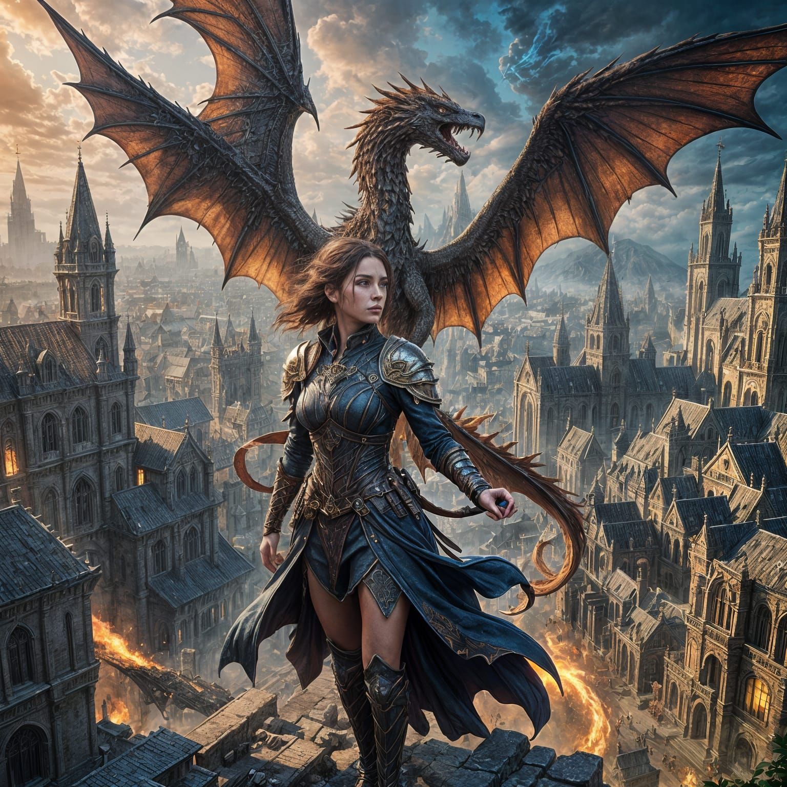 Choose Love: Detailed Matte Painting in Deep Color