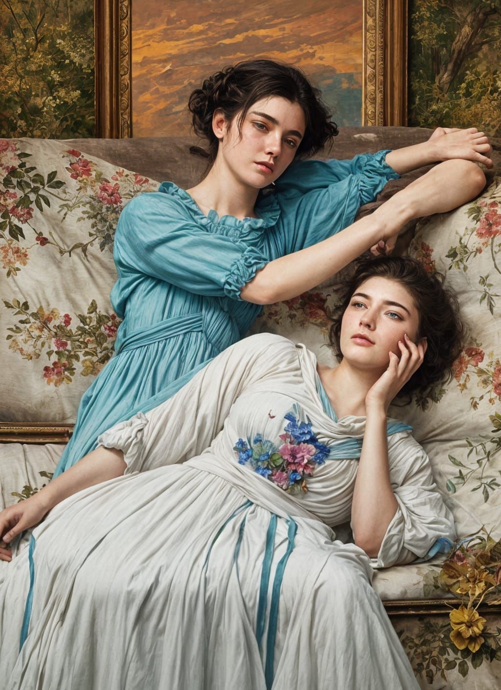 Hyperrealist Painting of People in their 'Sunday' Best