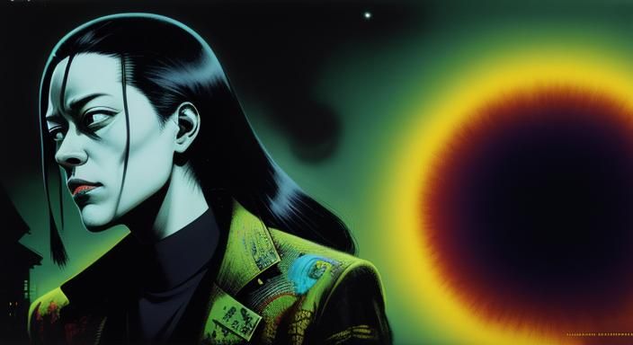 Demonic Close-Up in Analog Horror Style