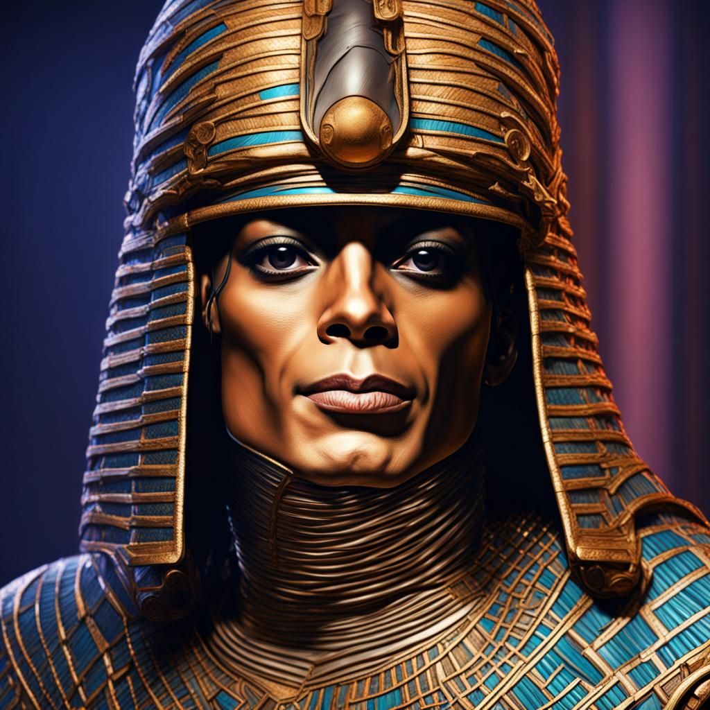 Michael Jackson as Egyptian Mummy: Photorealistic Digital Ar...