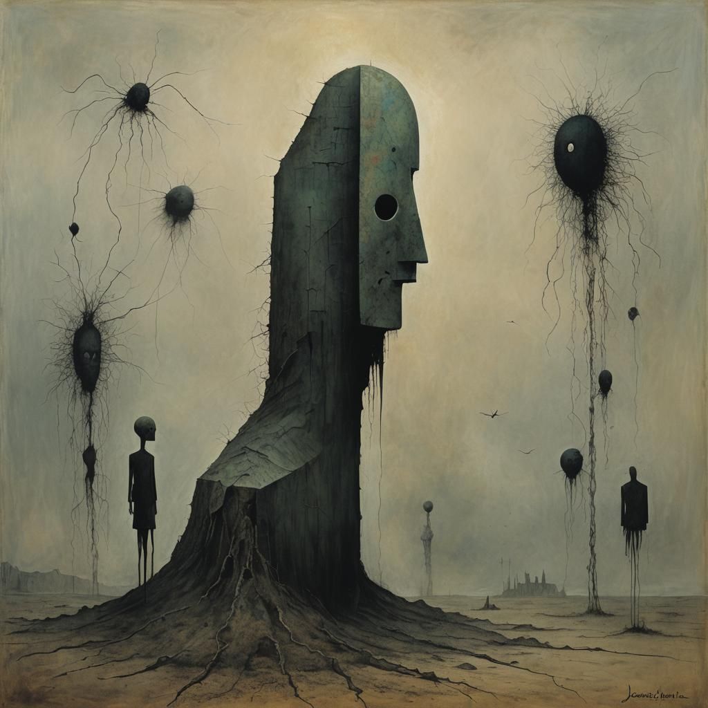 Abstract Dystopian Art Inspired by Masters