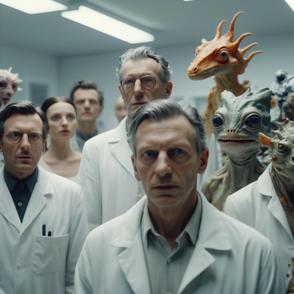Exotic People and Creatures in Pristine Laboratory