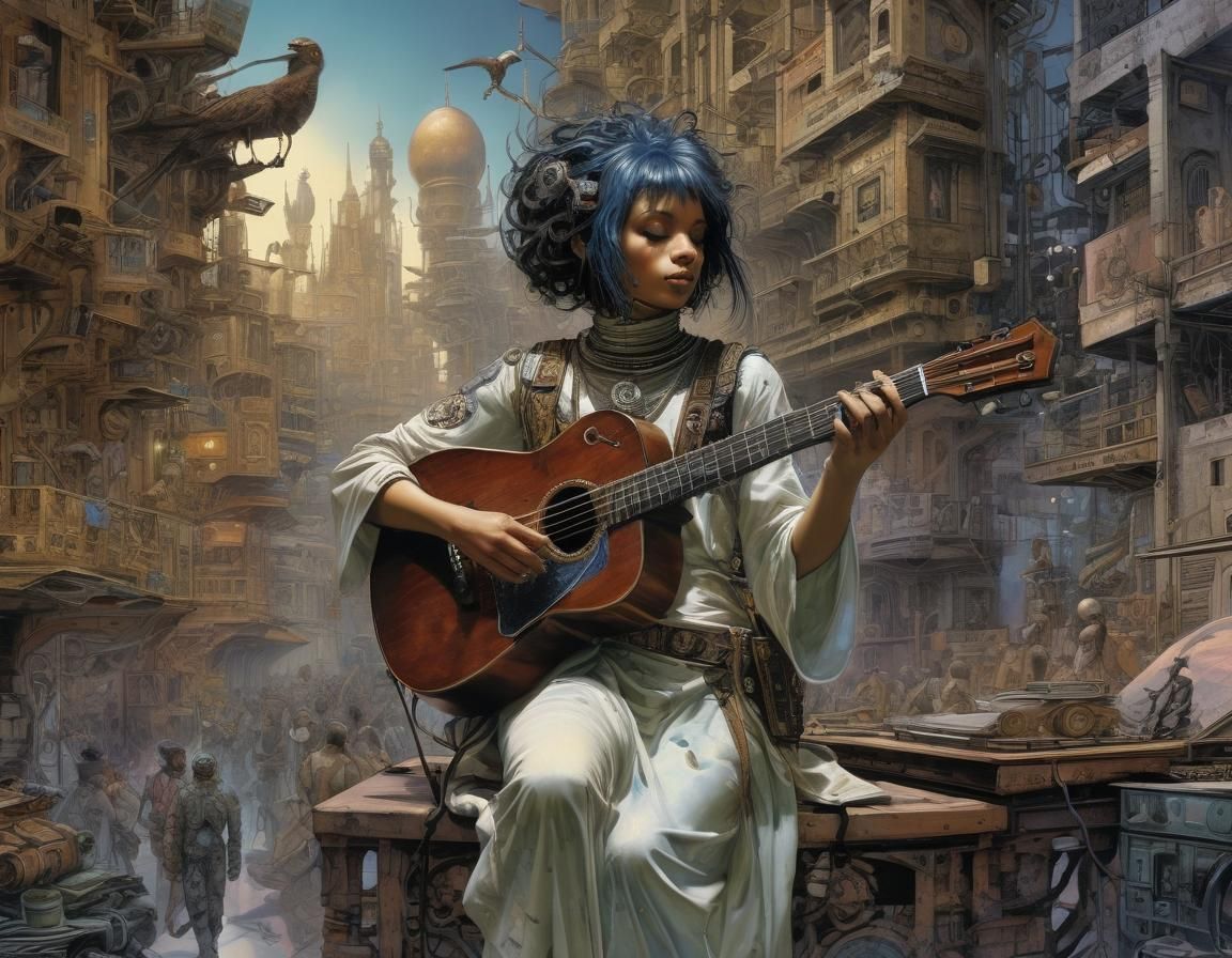 Cosmic Minstrel Masterpiece in Spectrum Iridescent Colors