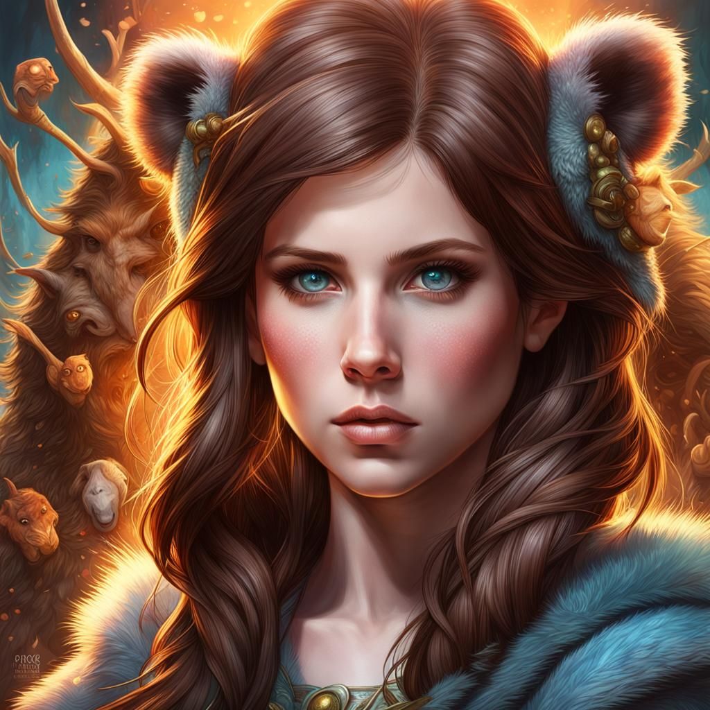 Anna Kendrick as Prehistoric Woman: 8K Portrait