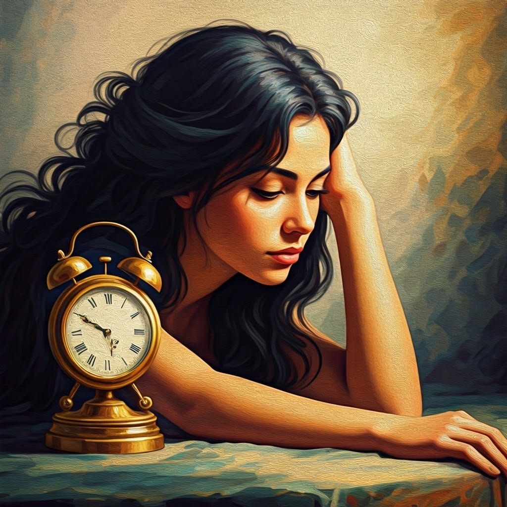 Woman Lost in Thought: Fragonard-Inspired Portrait