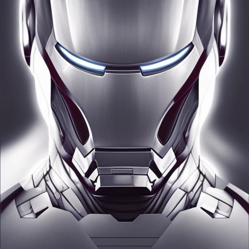 Iron Man Portrait in Hyperdetailed Digital Art Style