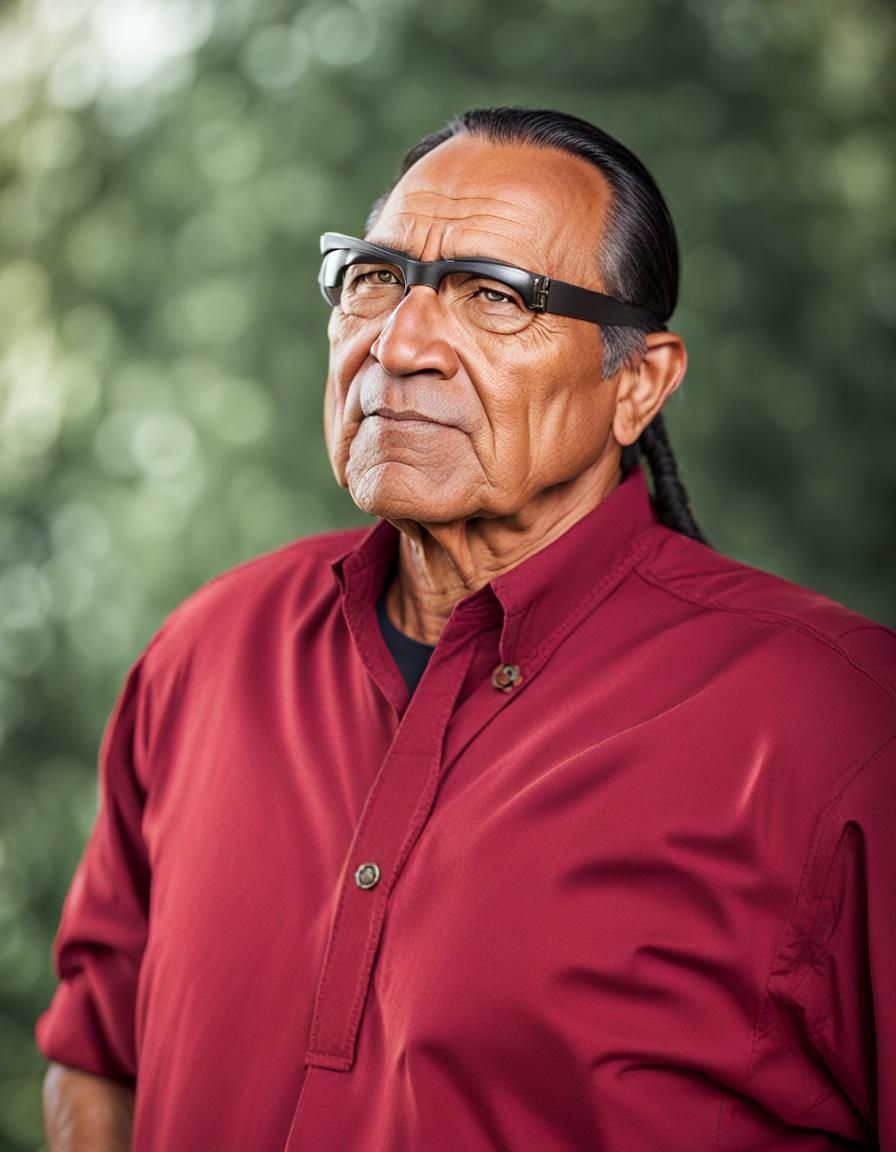 Native American Warrior Superhero Portrait