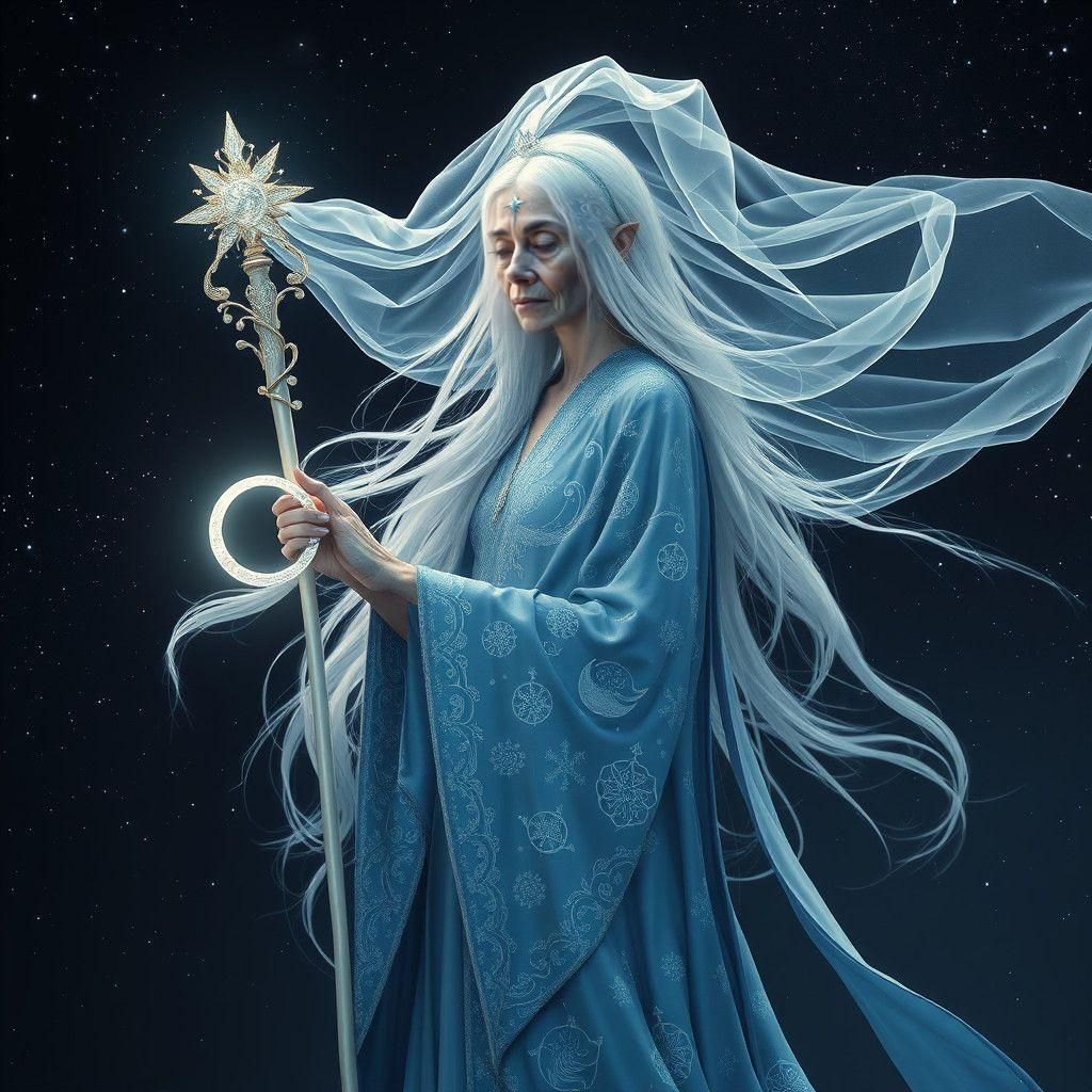 Goddess of Dreams and Prophecy in Detailed Matte Painting