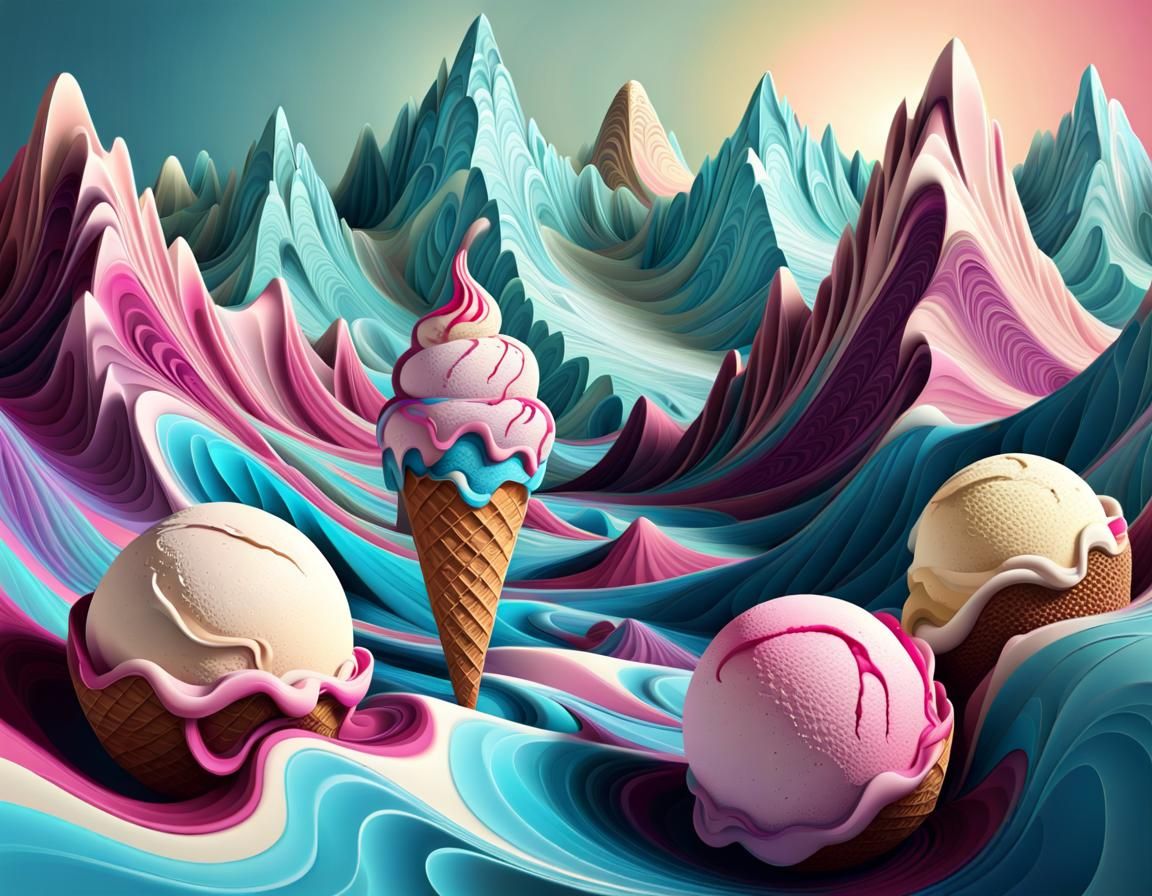 Ice Cream Planet with Sundae Mountains