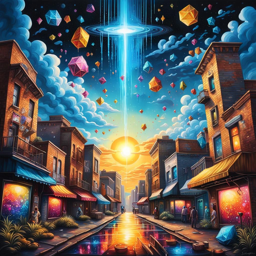 Sky Full of Jewels Graffiti Art