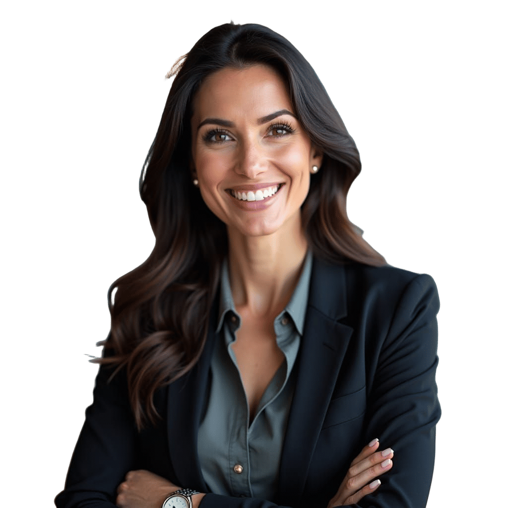 Professional Woman Headshot in Modern Office Setting