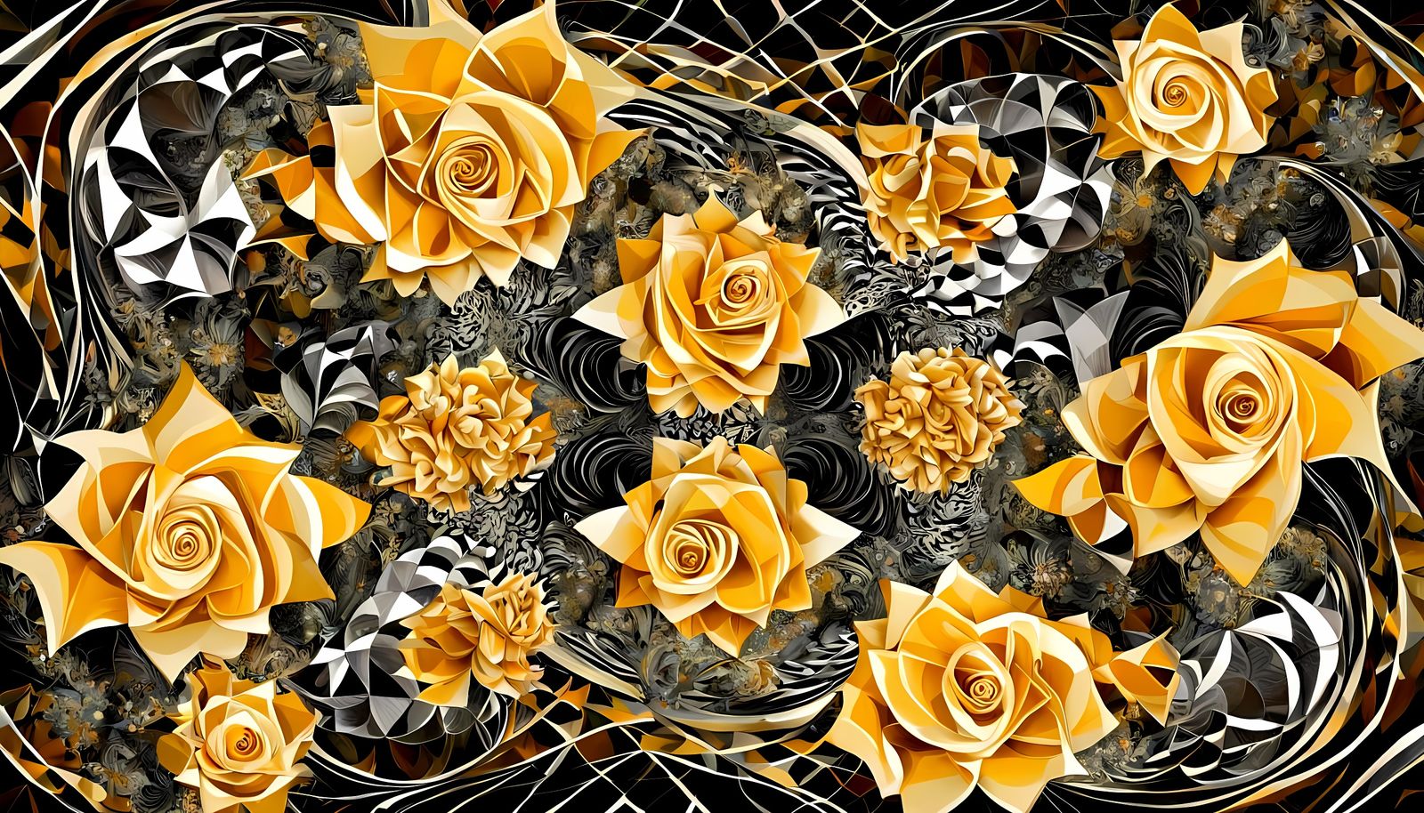 Ethereal Floral Harmony in Fractal Geometry