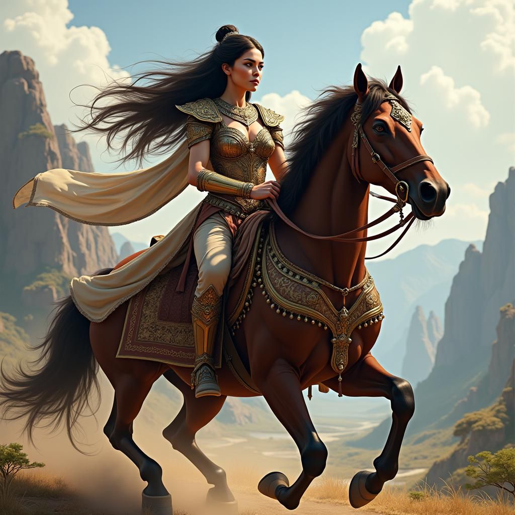 Persian Princess Warrior Rides into Mystical Realm