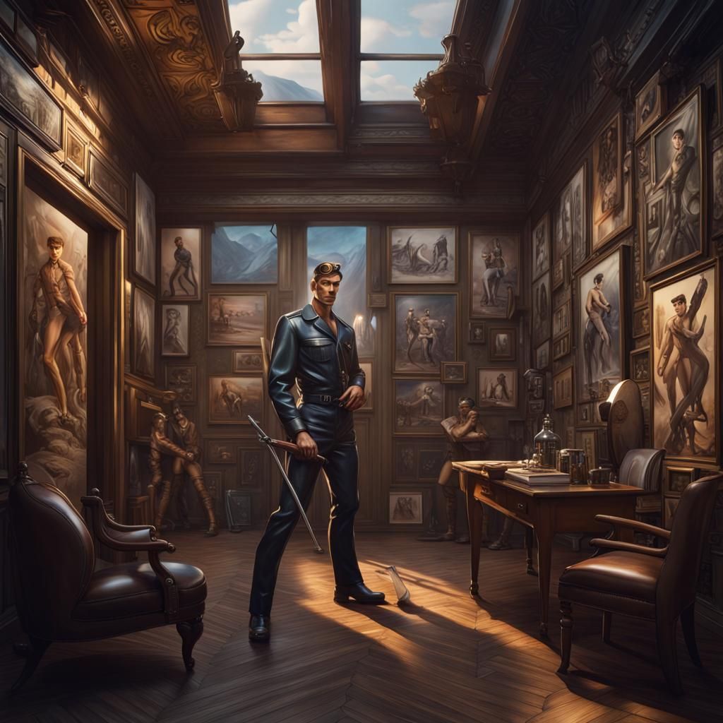 Tom of Finland Foundation Galleries: Detailed Matte Painting