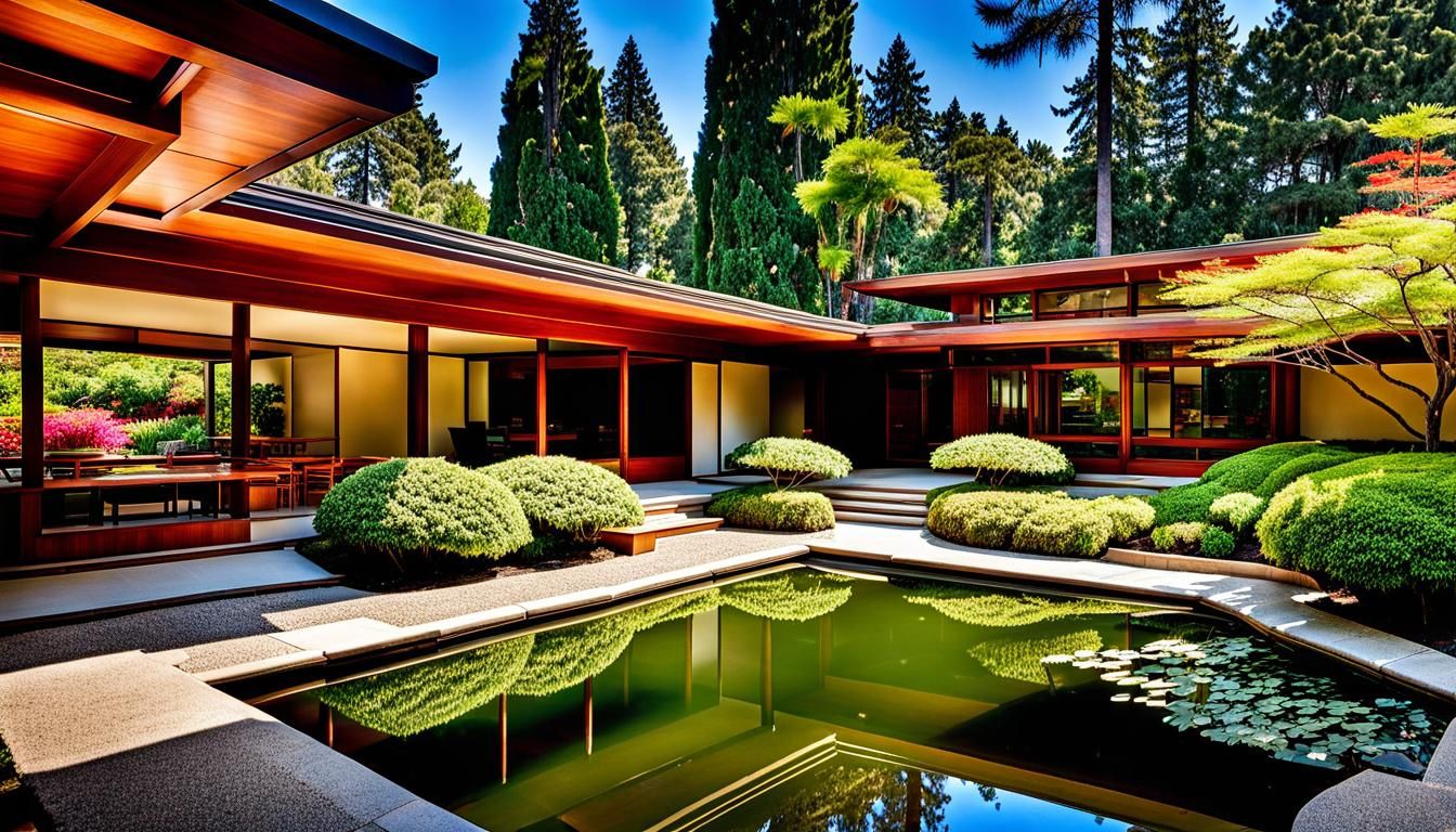 Mid-Century Modern Home with Japanese Garden