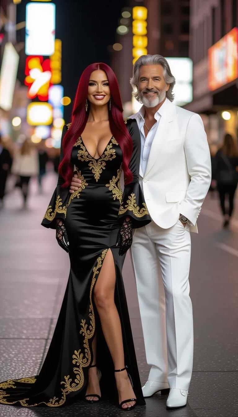 Stylish Couple in Candid Street Photography