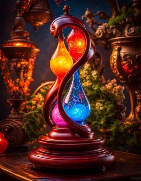 Epic Spiraling Lava Lamp in Fantasy Photo