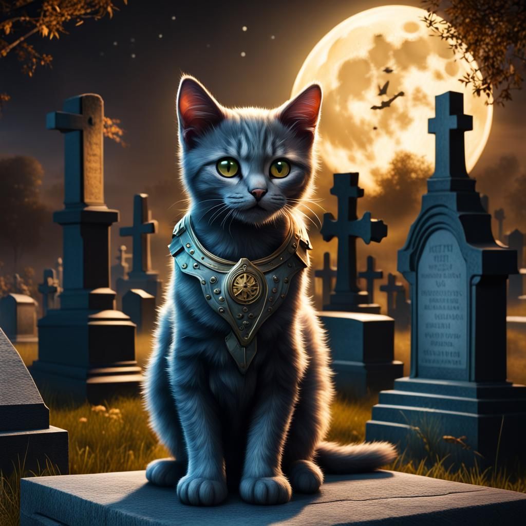 Spectral Friday the 13th Kitten Guardian