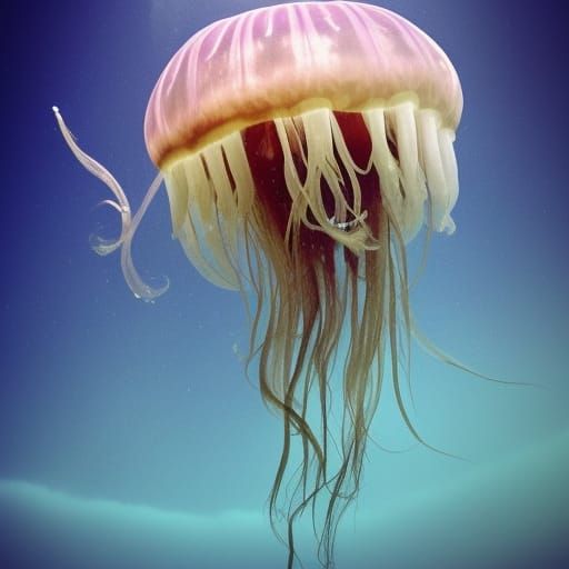 Giant Sky Jellyfish in Upper Atmosphere