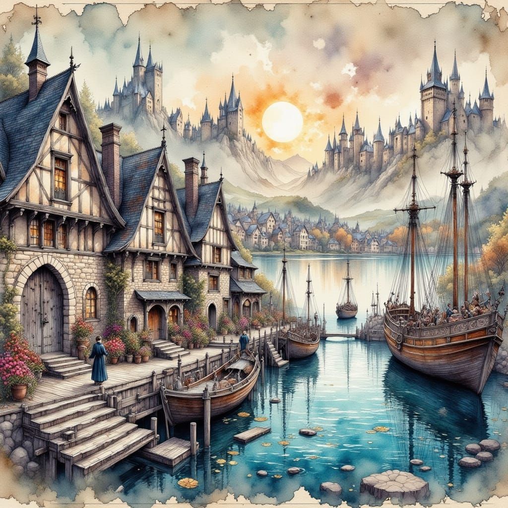 Enchanting 3D Map of Middle-earth with Medieval Details