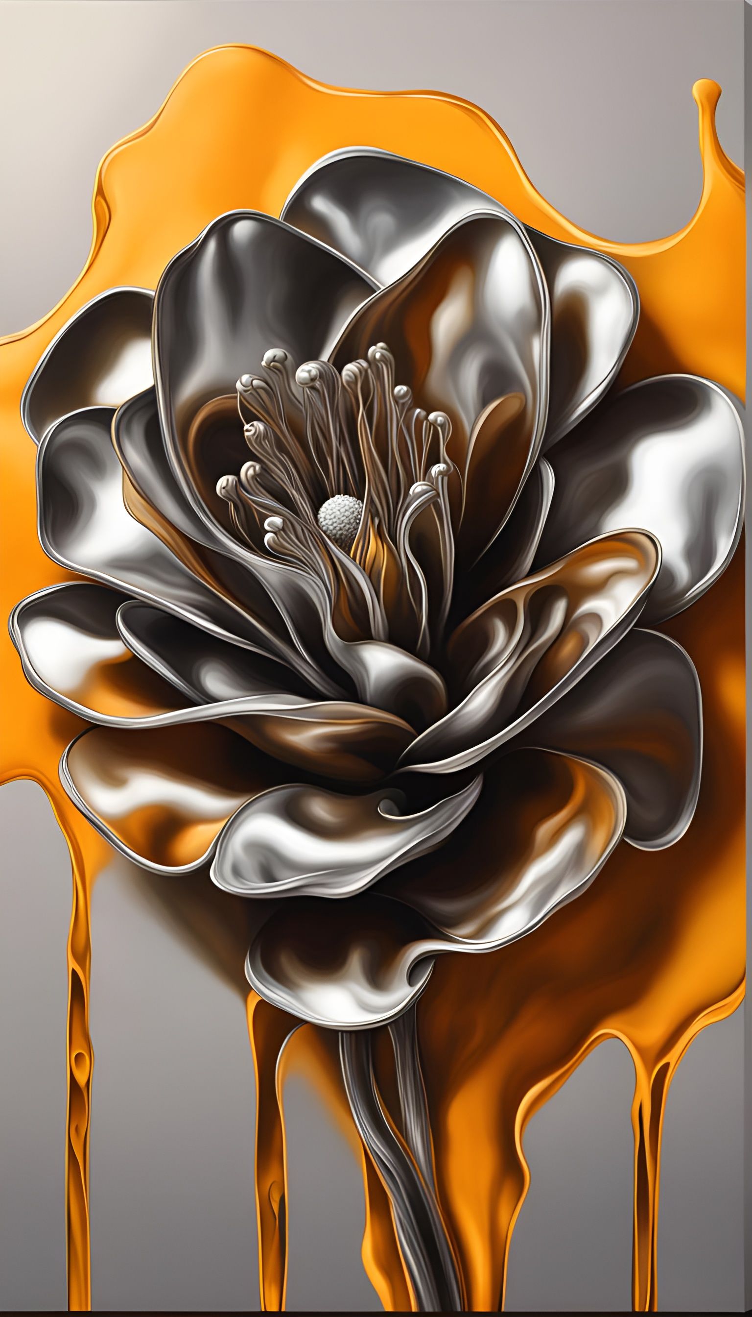 Liquid Chrome Flower