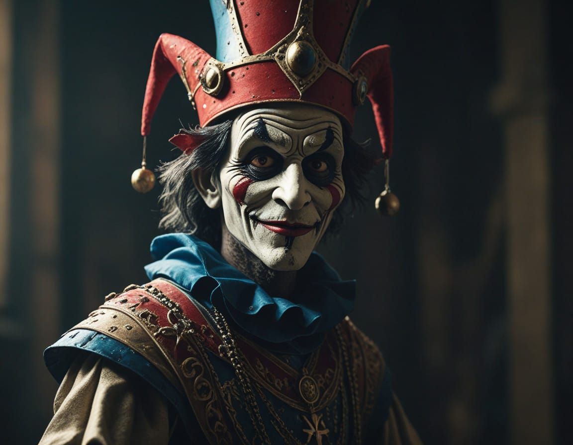 Medieval King's Puppet Showpiece in Cinematic Style