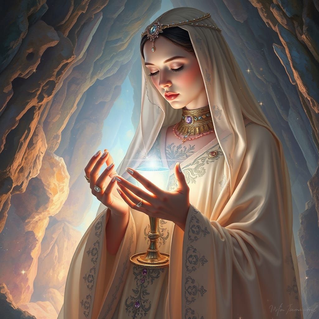Oracle holding the grail