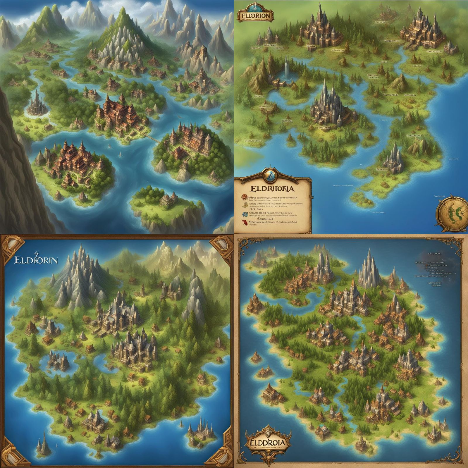 Eldorion: Fantastical World Map in Detailed Matte Painting